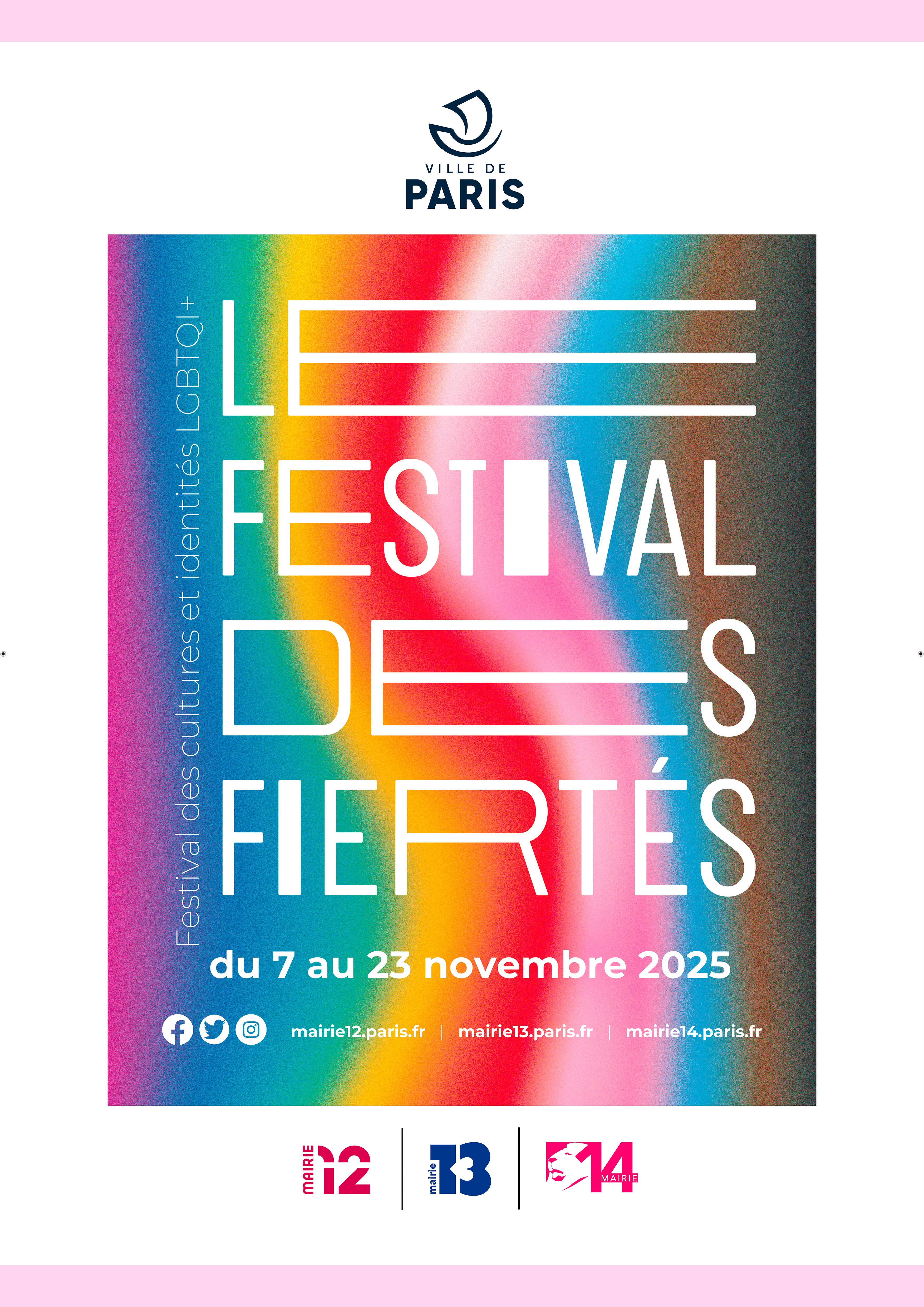 Affiche kiosque du Festival des Fiertés 2025